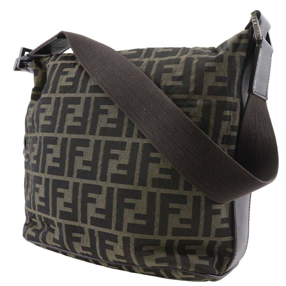 FENDI Brown Canvas Zucca Shoulder Bag - Picture 2 of 14